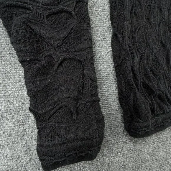 COOGI Australia Black 3D Textured Knit Sweater Pullover Cotton Small Ladies - Picture 10 of 16